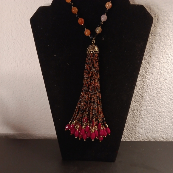 GORGEOUS NEW Linea by Louis Dell'Olio Beaded 23" Tassel Grande Necklace. - Picture 6 of 6